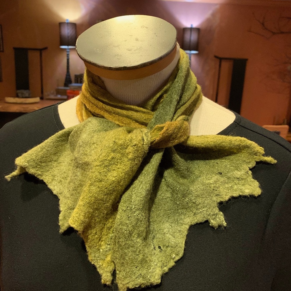‼️Felted Olive Scarf‼️